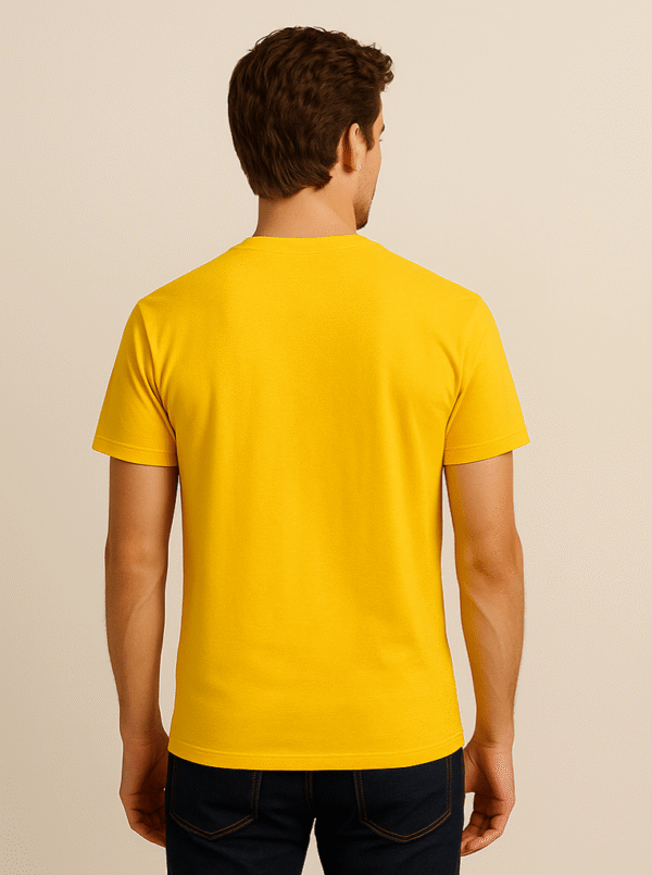 Men's Yellow Crew Neck T-Shirt – Soft Cotton Everyday Fit - Donji FashionDonji FashionDonji FashionMen's Yellow Crew Neck T-Shirt – Soft Cotton Everyday Fit