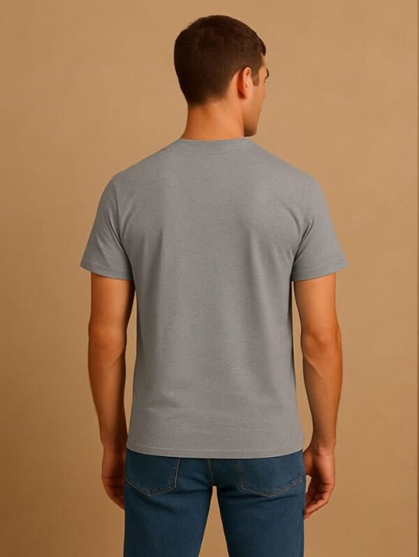 Men's Grey Crew Neck T-Shirt – Soft Cotton Everyday Fit - Donji FashionDonji FashionDonji FashionMen's Grey Crew Neck T-Shirt – Soft Cotton Everyday Fit