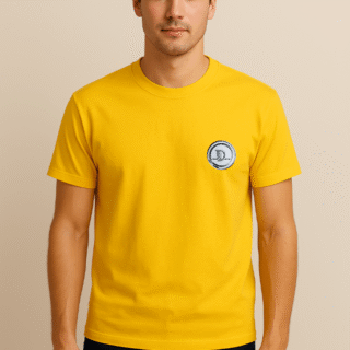 Men's Yellow Crew Neck T-Shirt – Soft Cotton Everyday Fit - Donji FashionDonji FashionDonji FashionMen's Yellow Crew Neck T-Shirt – Soft Cotton Everyday Fit