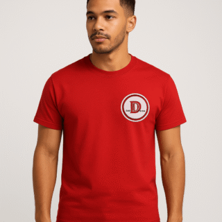 Men's Red Crew Neck T-Shirt – Classic Fit, Soft Cotton Comfort - Donji FashionDonji FashionDonji FashionMen's Red Crew Neck T-Shirt – Classic Fit, Soft Cotton Comfort