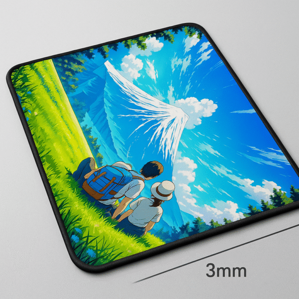 Anime Mountain View Desk Mat – 3mm Non-Slip Mouse Pad - Image 2
