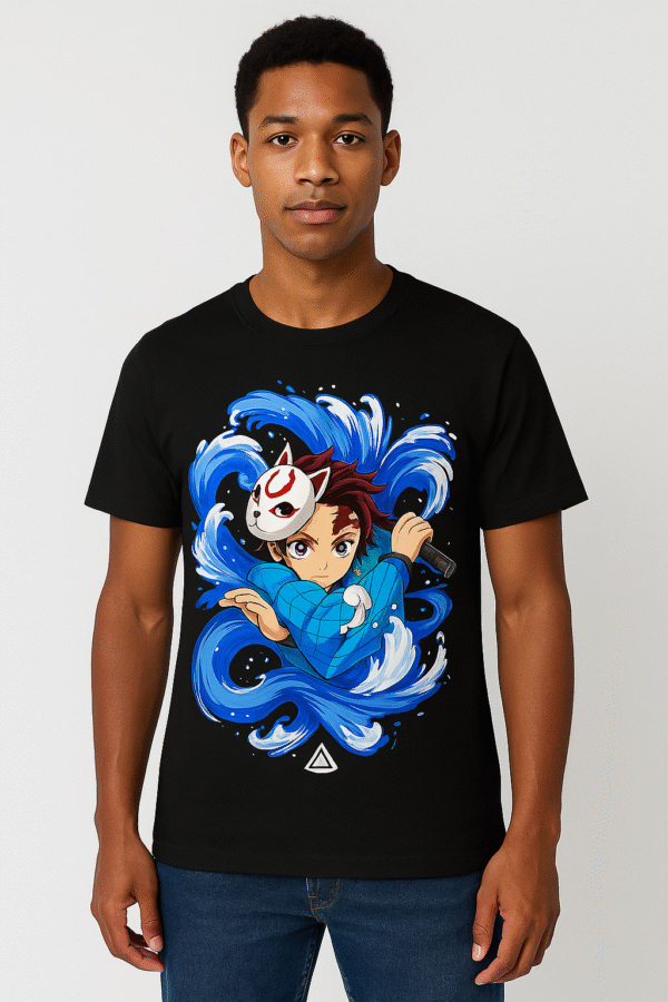 Demon Slayer Tanjiro Water Style Anime T-shirts - Image 2
