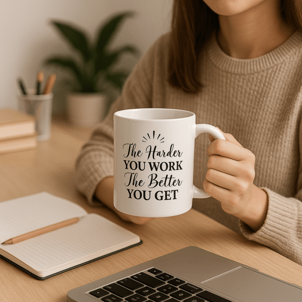 Motivational Quote Mug – The Harder You Work, The Better You Get - Donji FashionDonji FashionDonji FashionMS004Motivational Quote Mug – The Harder You Work, The Better You Get