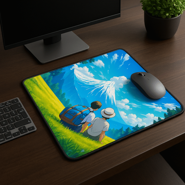 Anime Mountain View Desk Mat – 3mm Non-Slip Mouse Pad